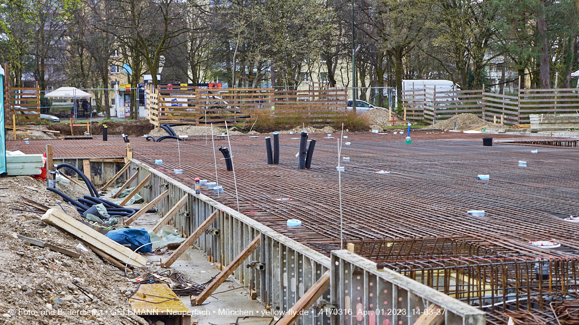 01.04.2023 - Baustelle zum Haus für Kinder in Neuperlach